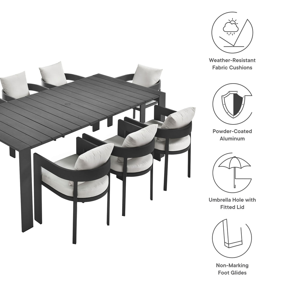 Tahoe 9-Piece Outdoor Patio Aluminum Dining Set by Modway | Outdoor Dining Sets | Modishstore - 16