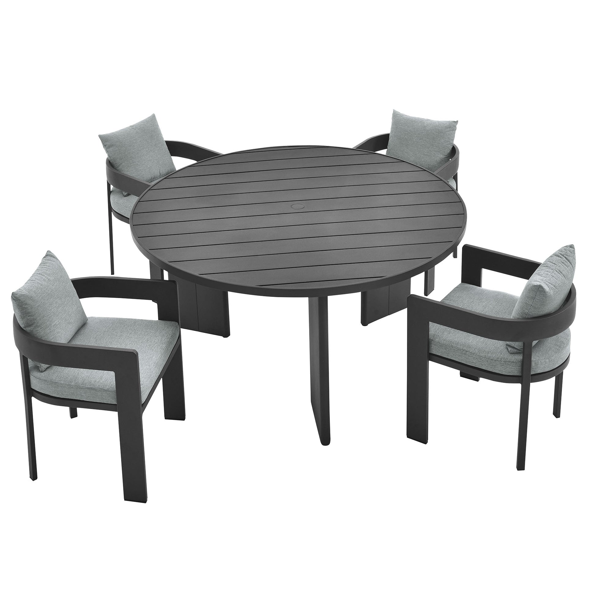 Tahoe 5-Piece Outdoor Patio Aluminum Dining Set by Modway | Outdoor Dining Sets | Modishstore - 7