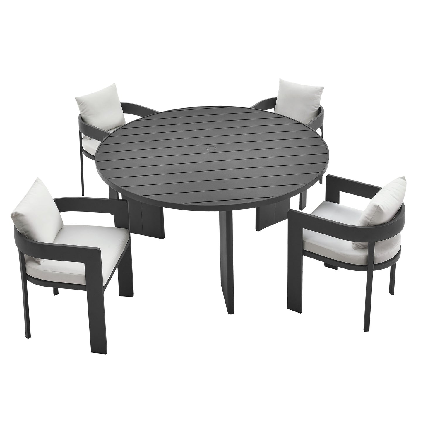 Tahoe 5-Piece Outdoor Patio Aluminum Dining Set by Modway | Outdoor Dining Sets | Modishstore - 13