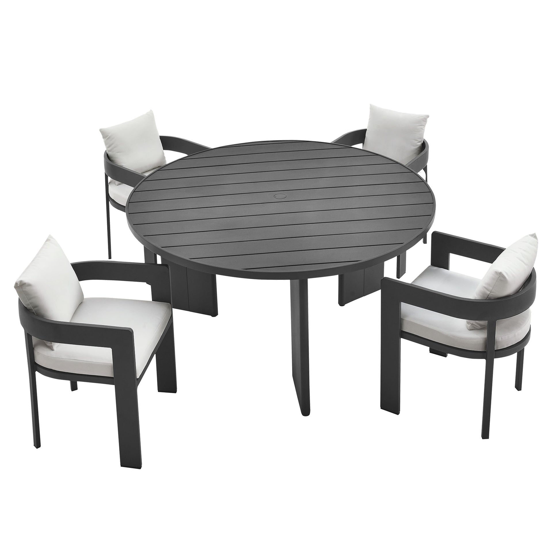 Tahoe 5-Piece Outdoor Patio Aluminum Dining Set by Modway | Outdoor Dining Sets | Modishstore - 13