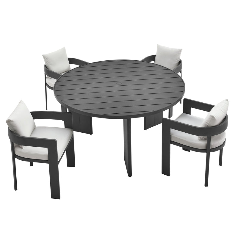 Tahoe 5-Piece Outdoor Patio Aluminum Dining Set by Modway | Outdoor Dining Sets | Modishstore - 13