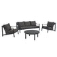 Terrace 4-Piece Outdoor Patio Aluminum Furniture Set by Modway | Sofa Set | Modishstore - 2