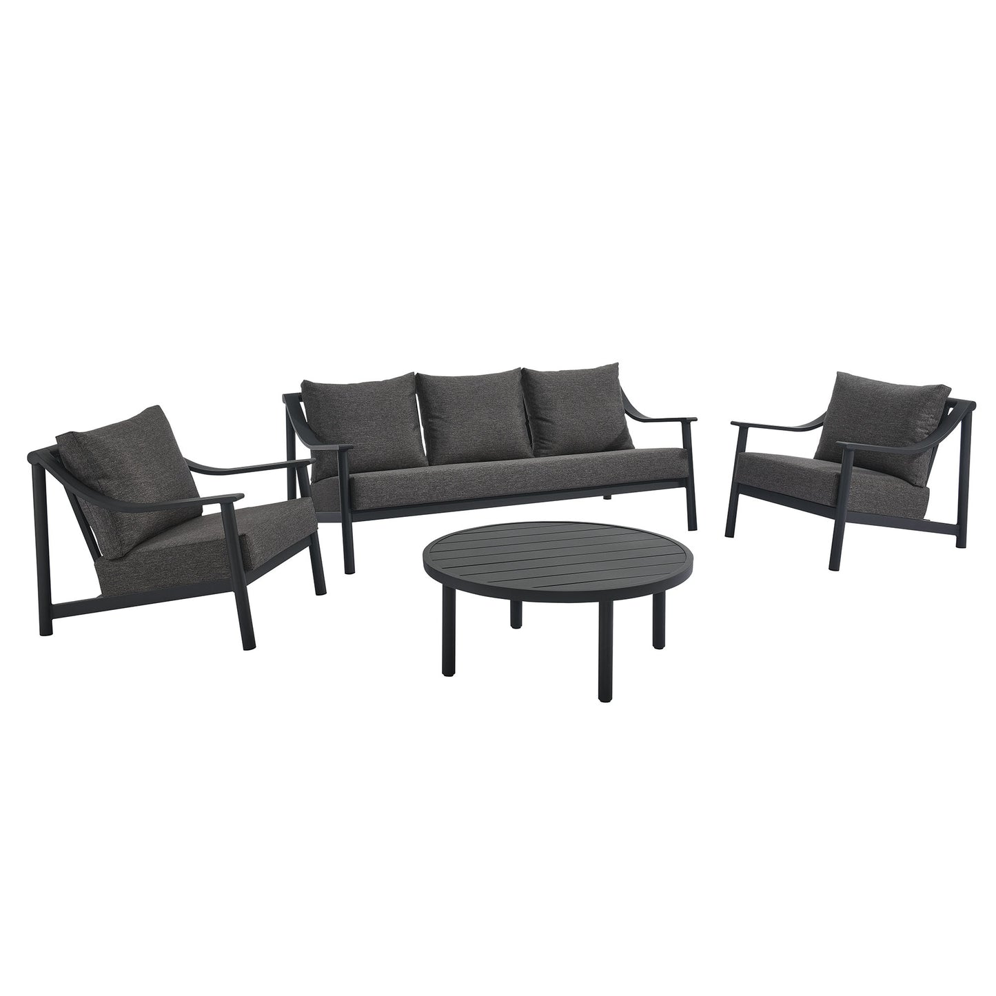 Terrace 4-Piece Outdoor Patio Aluminum Furniture Set by Modway | Sofa Set | Modishstore - 2
