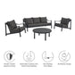 Terrace 4-Piece Outdoor Patio Aluminum Furniture Set by Modway | Sofa Set | Modishstore - 4