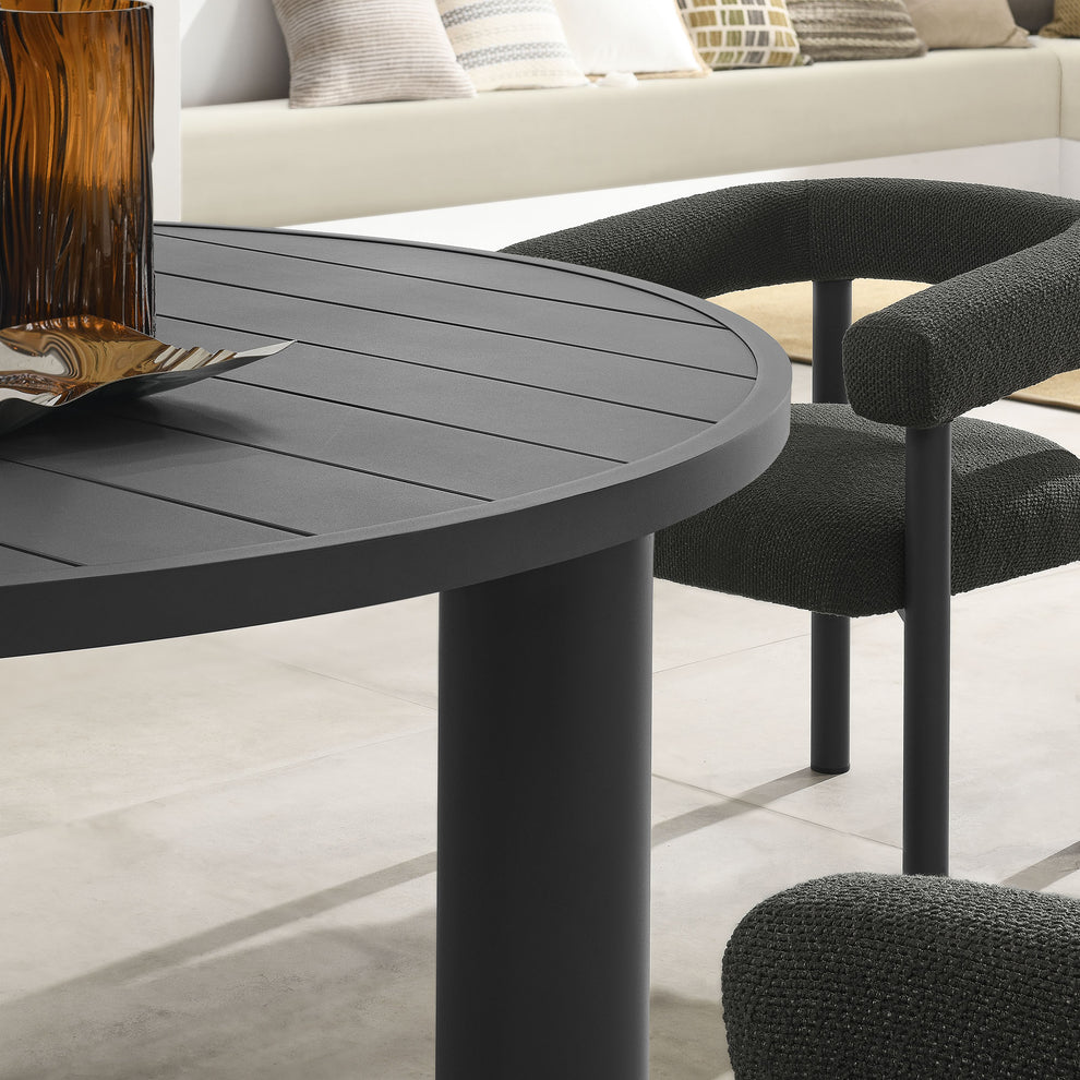 Nautica 5-Piece Round Outdoor Patio Aluminum Dining Table and Chairs Set by Modway | Dining Tables | Modishstore - 3