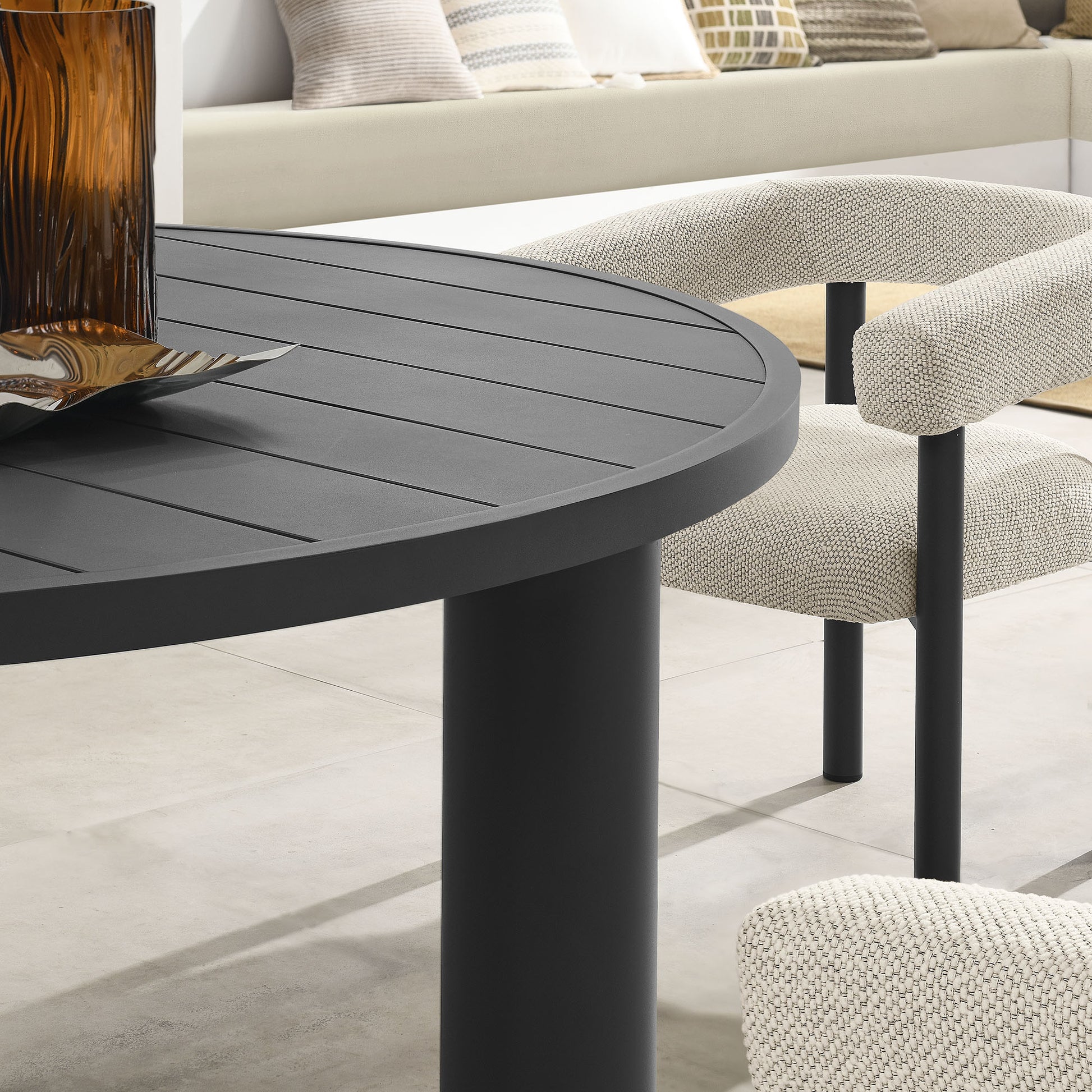 Nautica 5-Piece Round Outdoor Patio Aluminum Dining Table and Chairs Set by Modway | Dining Tables | Modishstore - 6