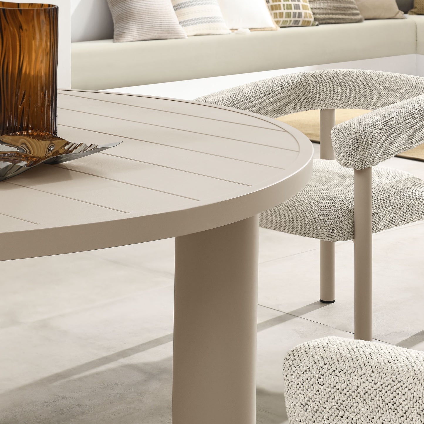 Nautica 5-Piece Round Outdoor Patio Aluminum Dining Table and Chairs Set by Modway | Dining Tables | Modishstore - 10