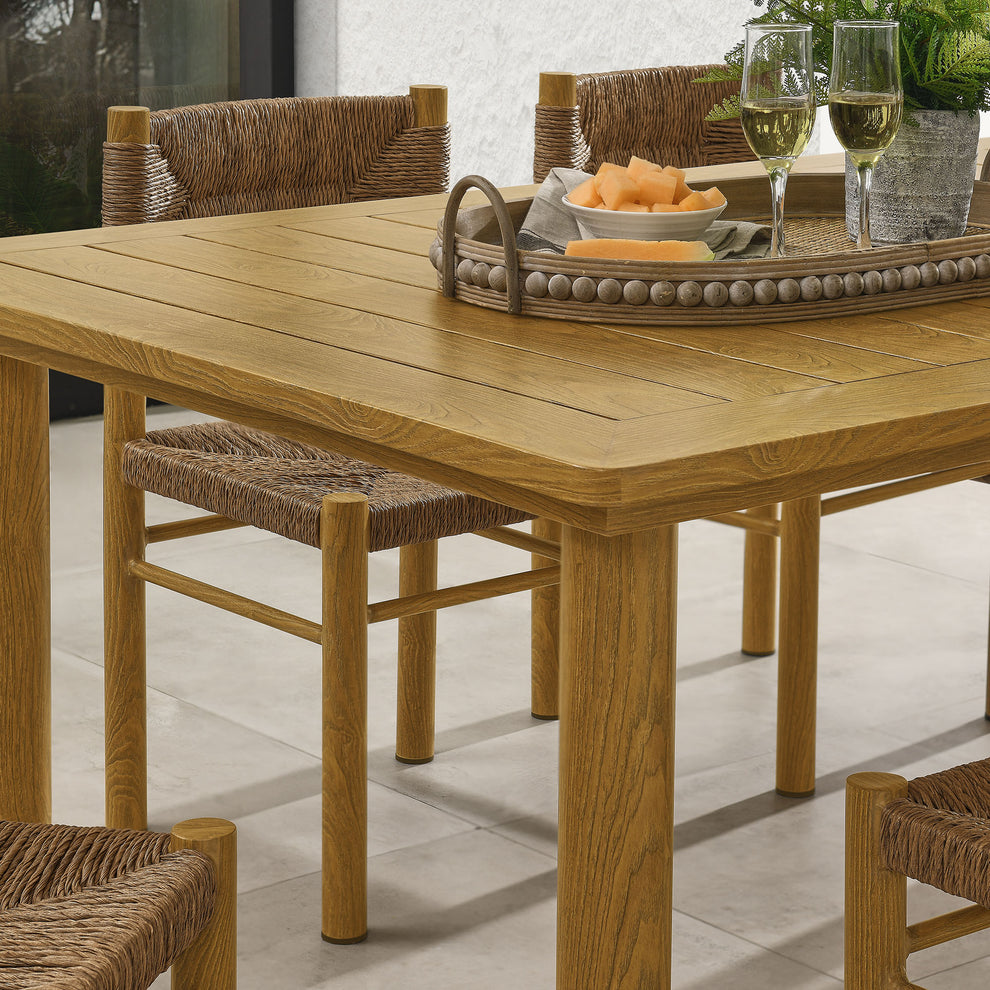 Parkland 7-Piece Rectangular Outdoor Patio Rattan and Aluminum Dining Table and Chairs Set by Modway | Dining Tables | Modishstore - 3