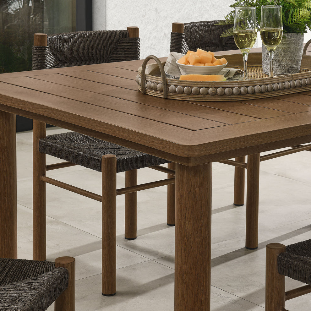Parkland 7-Piece Rectangular Outdoor Patio Rattan and Aluminum Dining Table and Chairs Set by Modway | Dining Tables | Modishstore - 6
