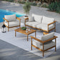 Wren 4-Piece Outdoor Patio Teak Wood Furniture Set by Modway | Outdoor Chairs | Modishstore - 8