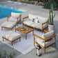 Wren 6-Piece Outdoor Patio Teak Wood Furniture Set by Modway | Outdoor Chairs | Modishstore - 8