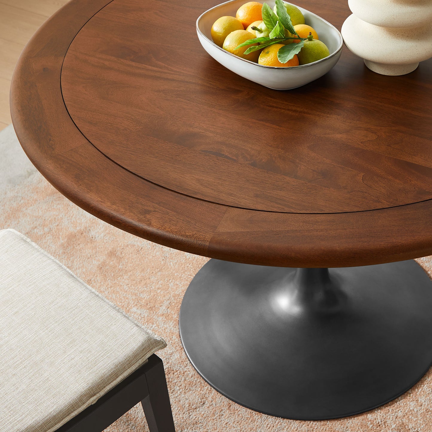 Lippa 48" Round Pedestal Solid Wood Dining Table by Modway | Dining Tables | Modishstore - 5