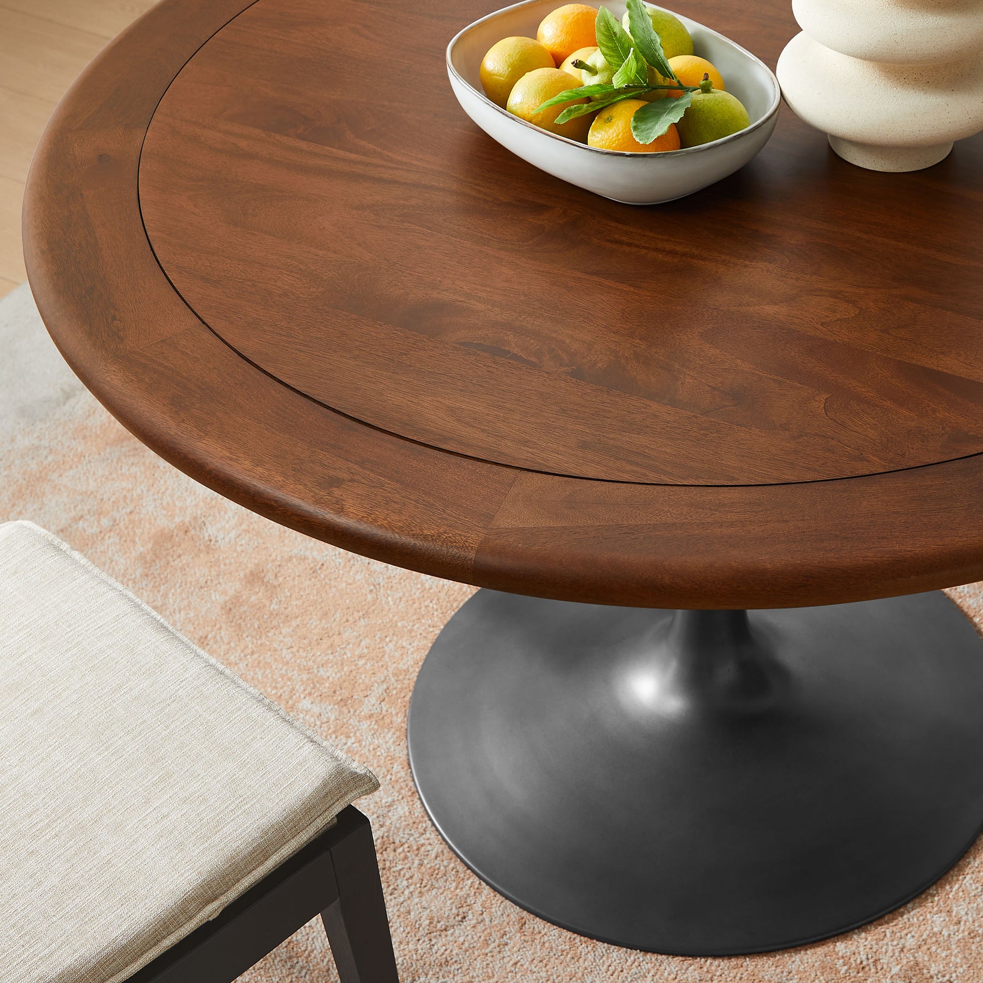 Lippa 48" Round Pedestal Solid Wood Dining Table by Modway | Dining Tables | Modishstore - 5
