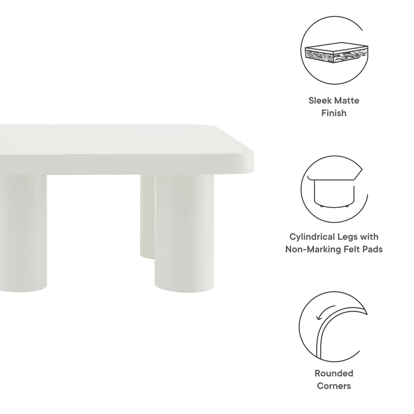 Cleo 54Ó Rectangular Coffee Table by Modway | Coffee Tables | Modishstore - 9