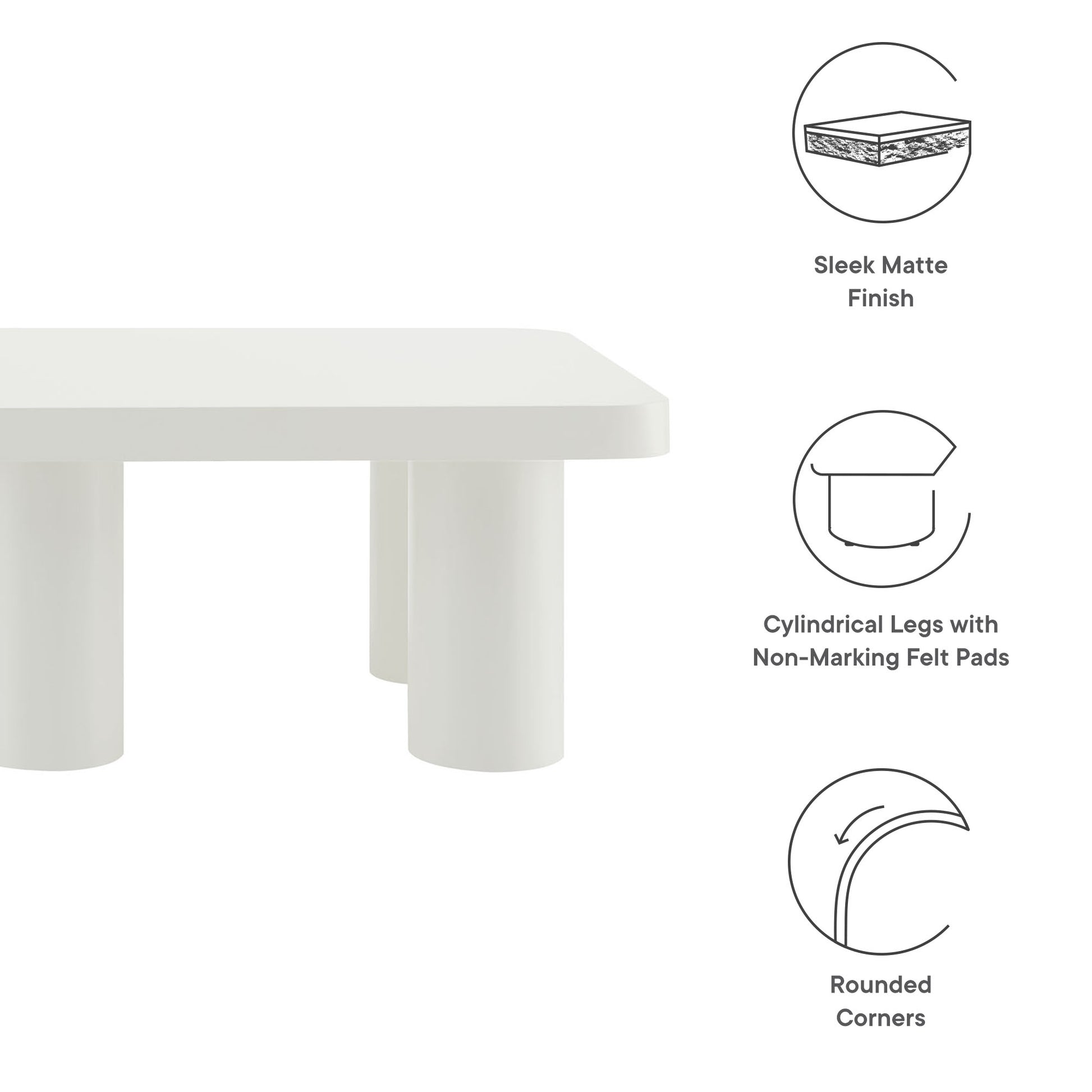 Cleo 54Ó Rectangular Coffee Table by Modway | Coffee Tables | Modishstore - 9