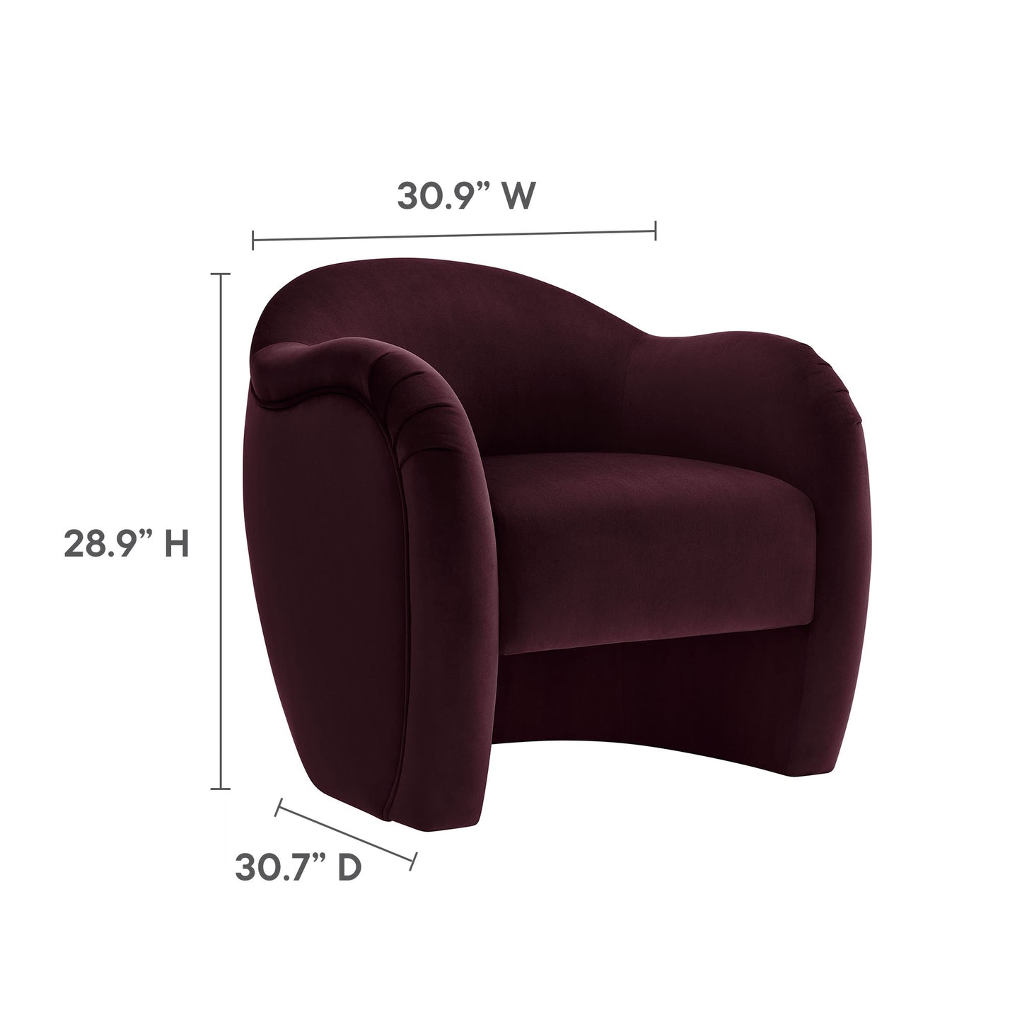 Compose Performance Velvet Accent Chair by Modway | Accent Chairs | Modishstore - 36