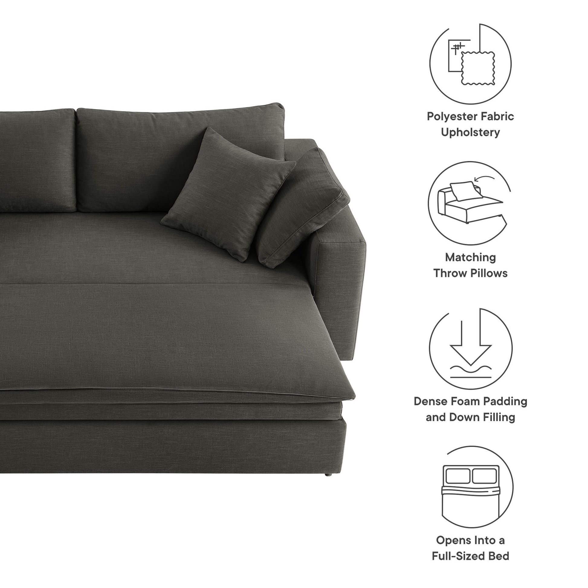 Commix Down Filled Overstuffed Sleeper Sofa by Modway | Sofas | Modishstore - 18