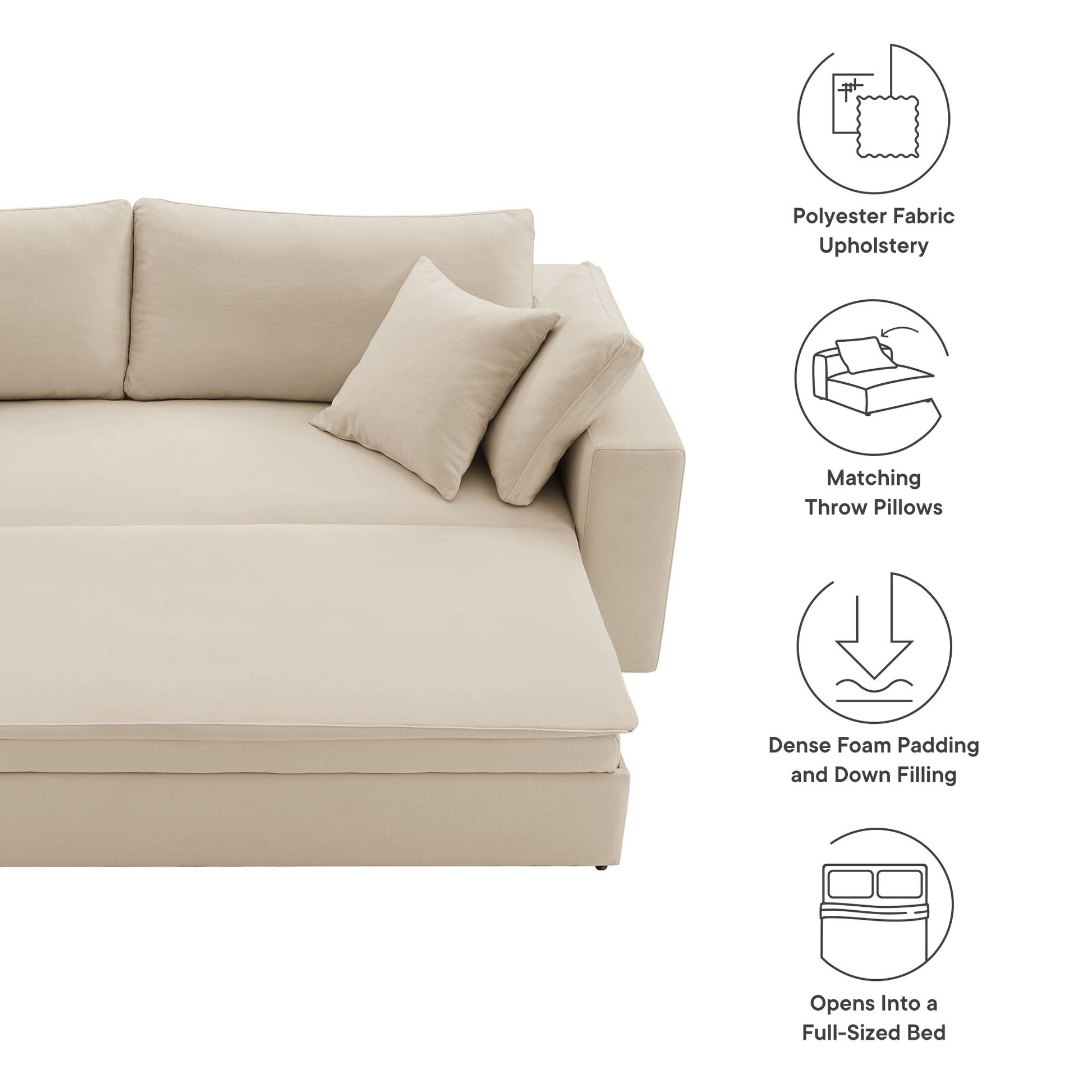 Commix Down Filled Overstuffed Sleeper Sofa by Modway | Sofas | Modishstore - 37