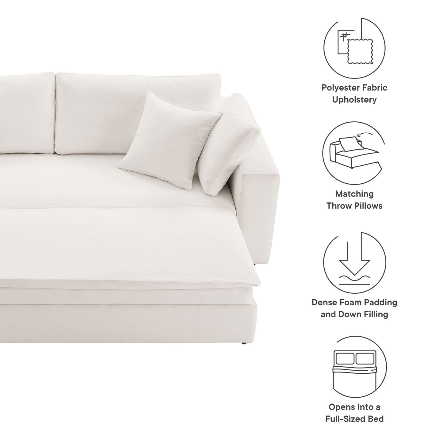 Commix Down Filled Overstuffed Sleeper Sofa by Modway | Sofas | Modishstore - 56