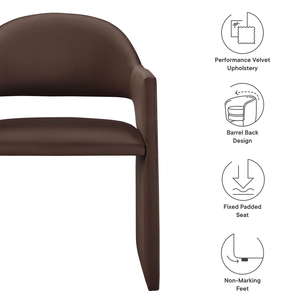 Talia Performance Velvet Dining Armchair by Modway | Dining Chairs | Modishstore - 8