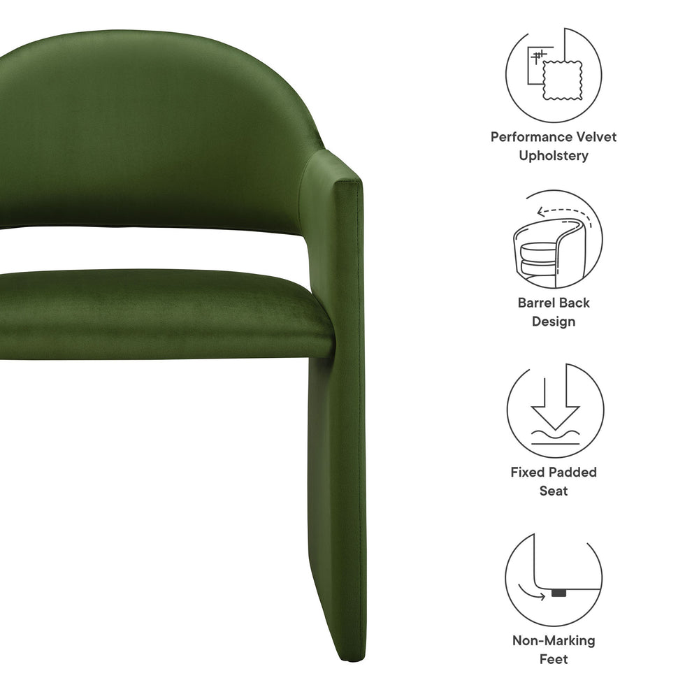Talia Performance Velvet Dining Armchair by Modway | Dining Chairs | Modishstore - 17