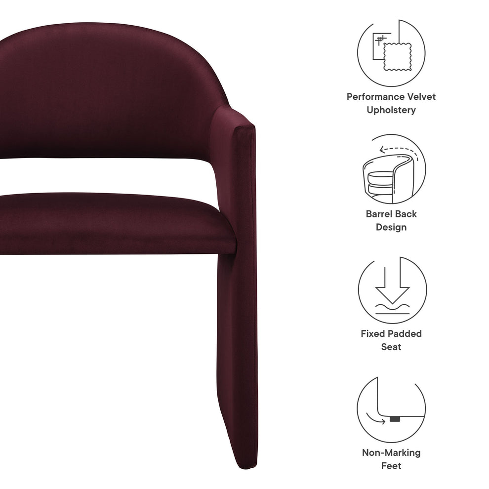 Talia Performance Velvet Dining Armchair by Modway | Dining Chairs | Modishstore - 26