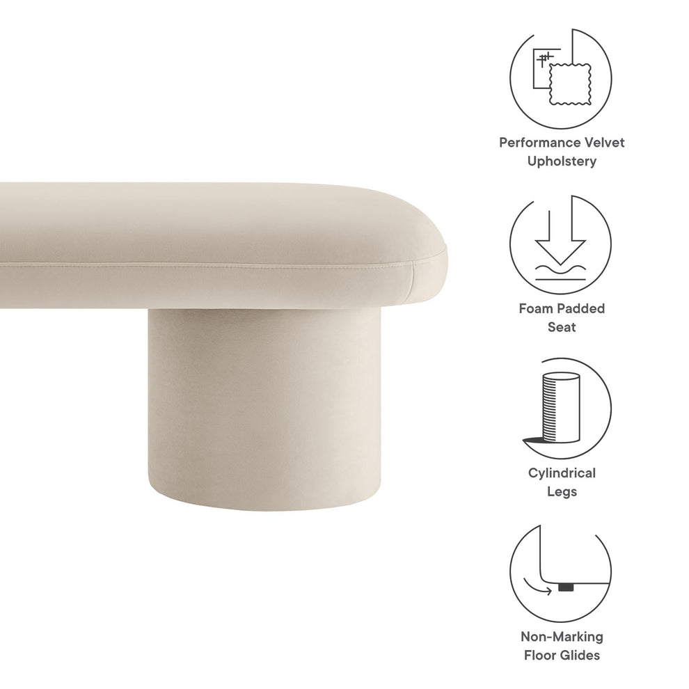 Orla Performance Velvet Bench by Modway | Benches | Modishstore - 9