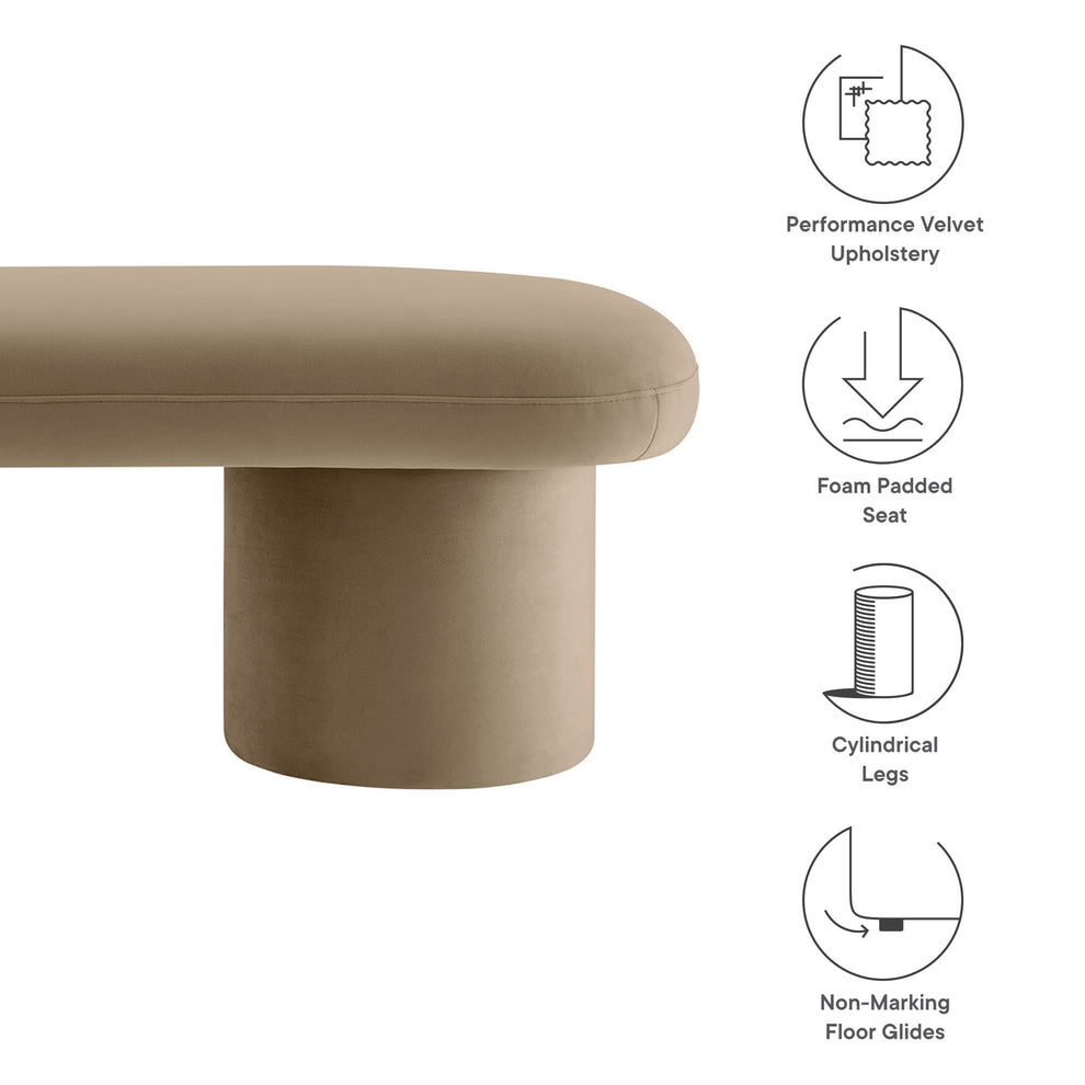 Orla Performance Velvet Bench by Modway | Benches | Modishstore - 39