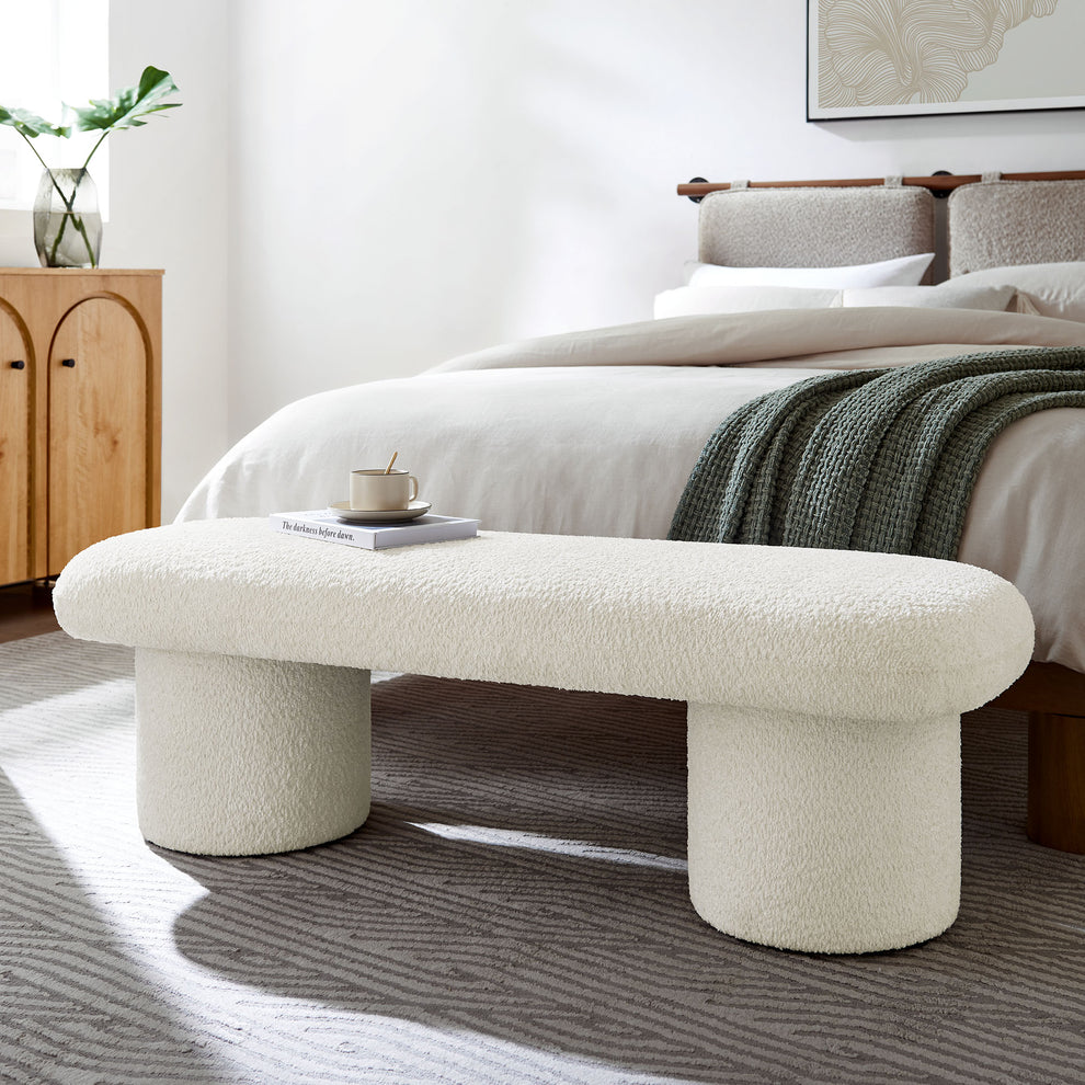 Orla Chenille Upholstered Bench by Modway | Benches | Modishstore - 1