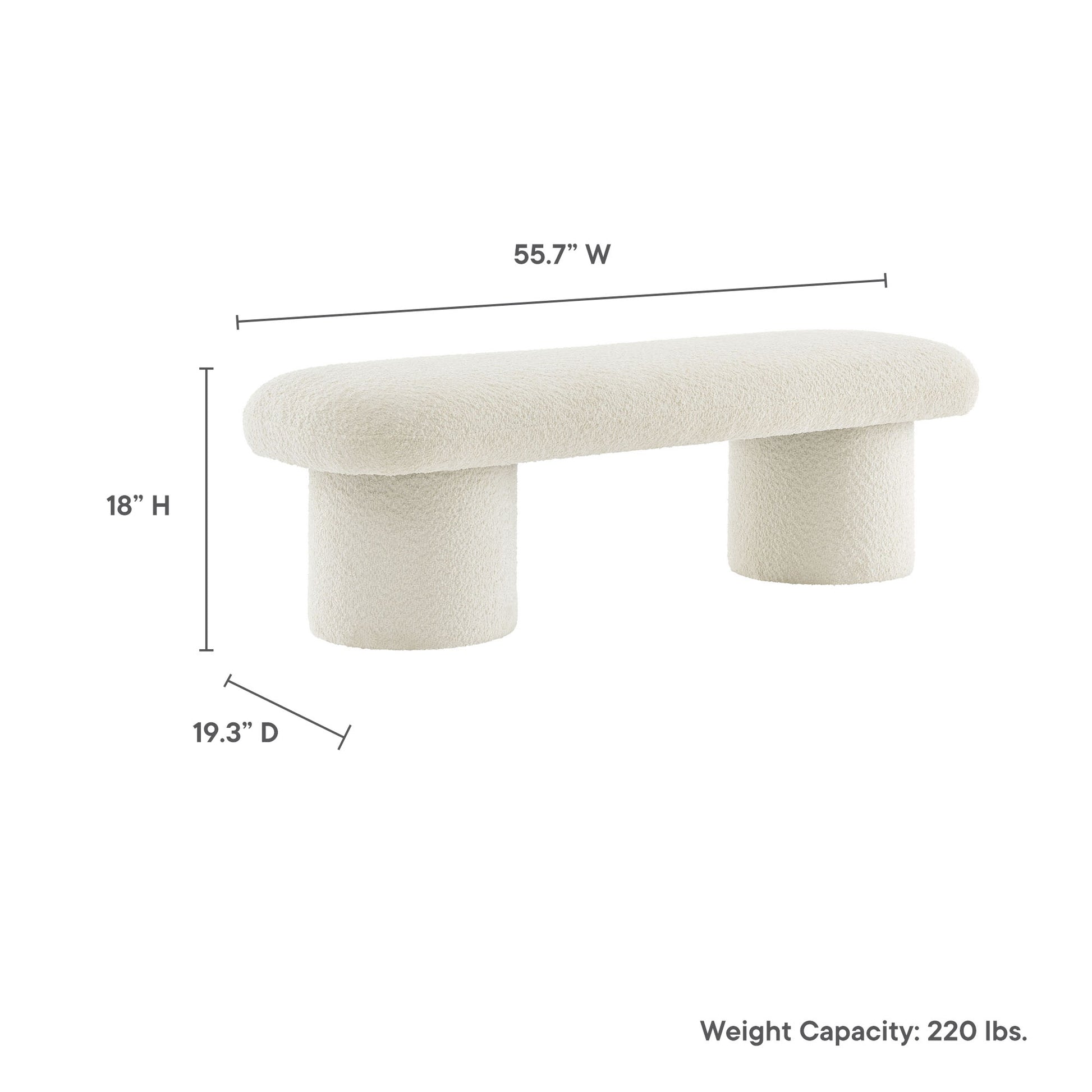 Orla Chenille Upholstered Bench by Modway | Benches | Modishstore - 10