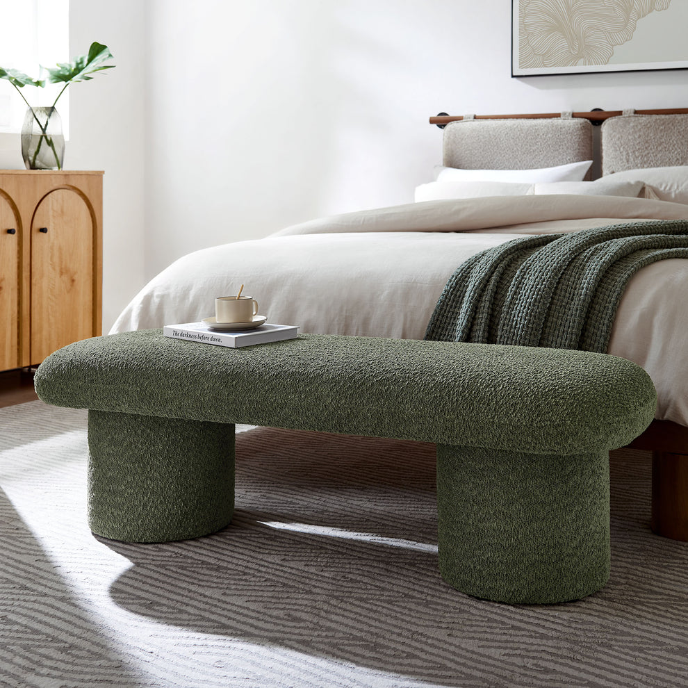 Orla Chenille Upholstered Bench by Modway | Benches | Modishstore - 17