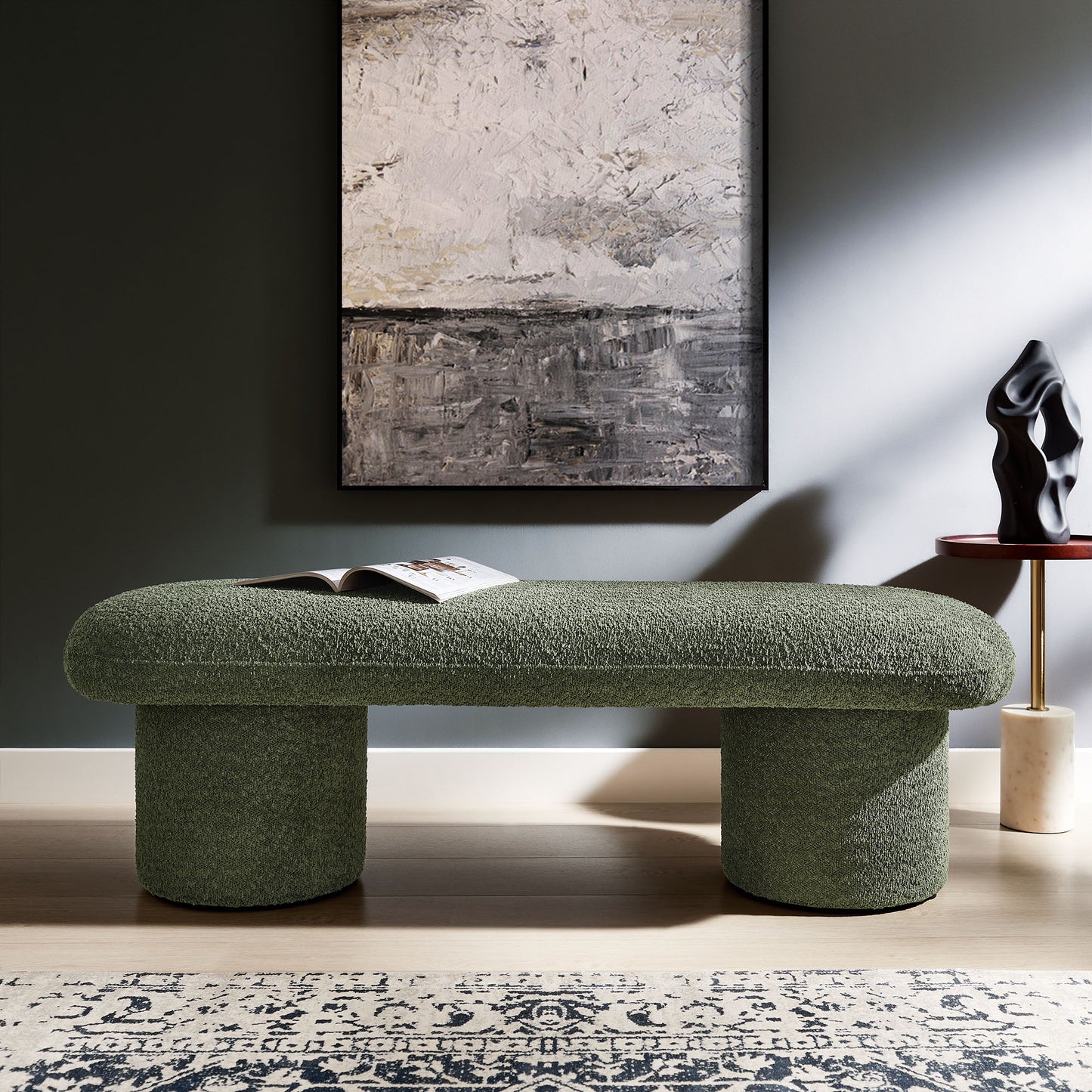 Orla Chenille Upholstered Bench by Modway | Benches | Modishstore - 18