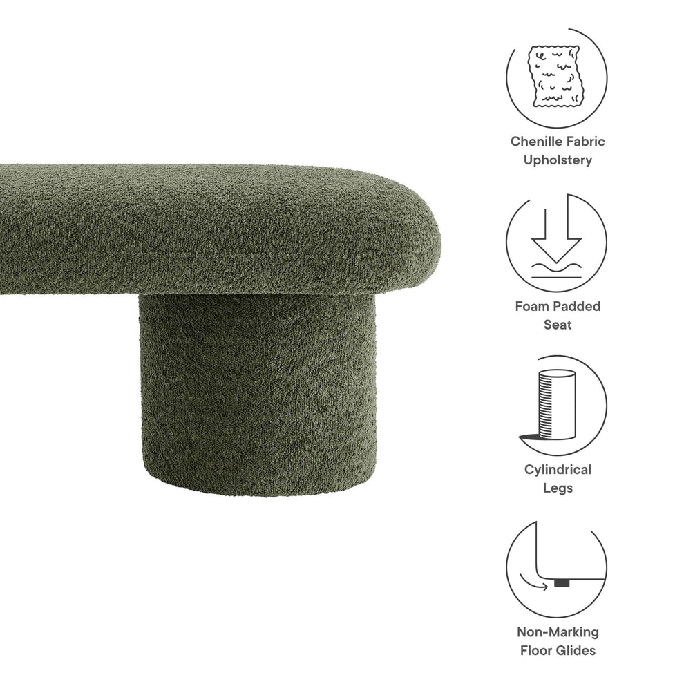 Orla Chenille Upholstered Bench by Modway | Benches | Modishstore - 19