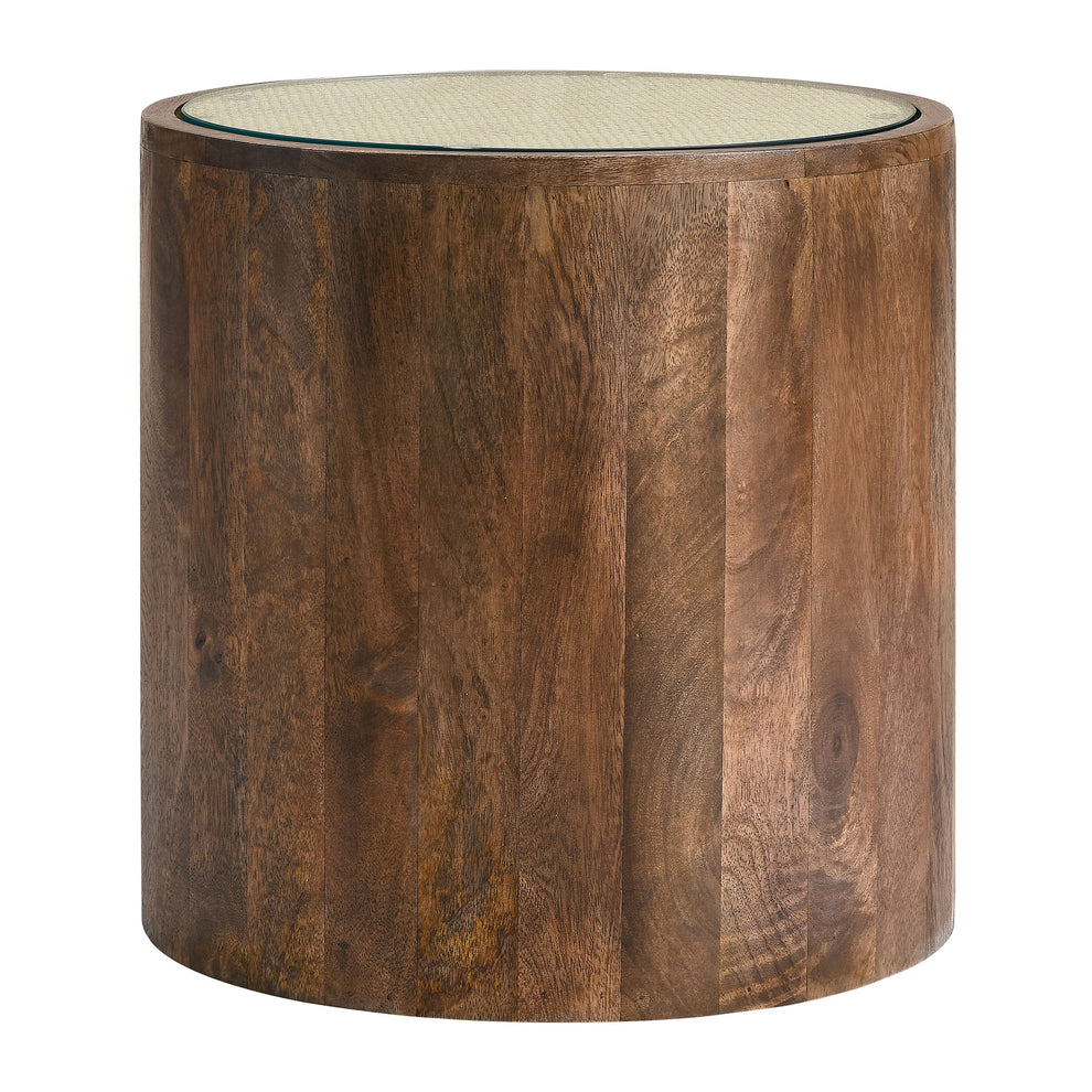 Truett Round Wood Rattan Side Table by Modway | Side Tables | Modishstore - 2
