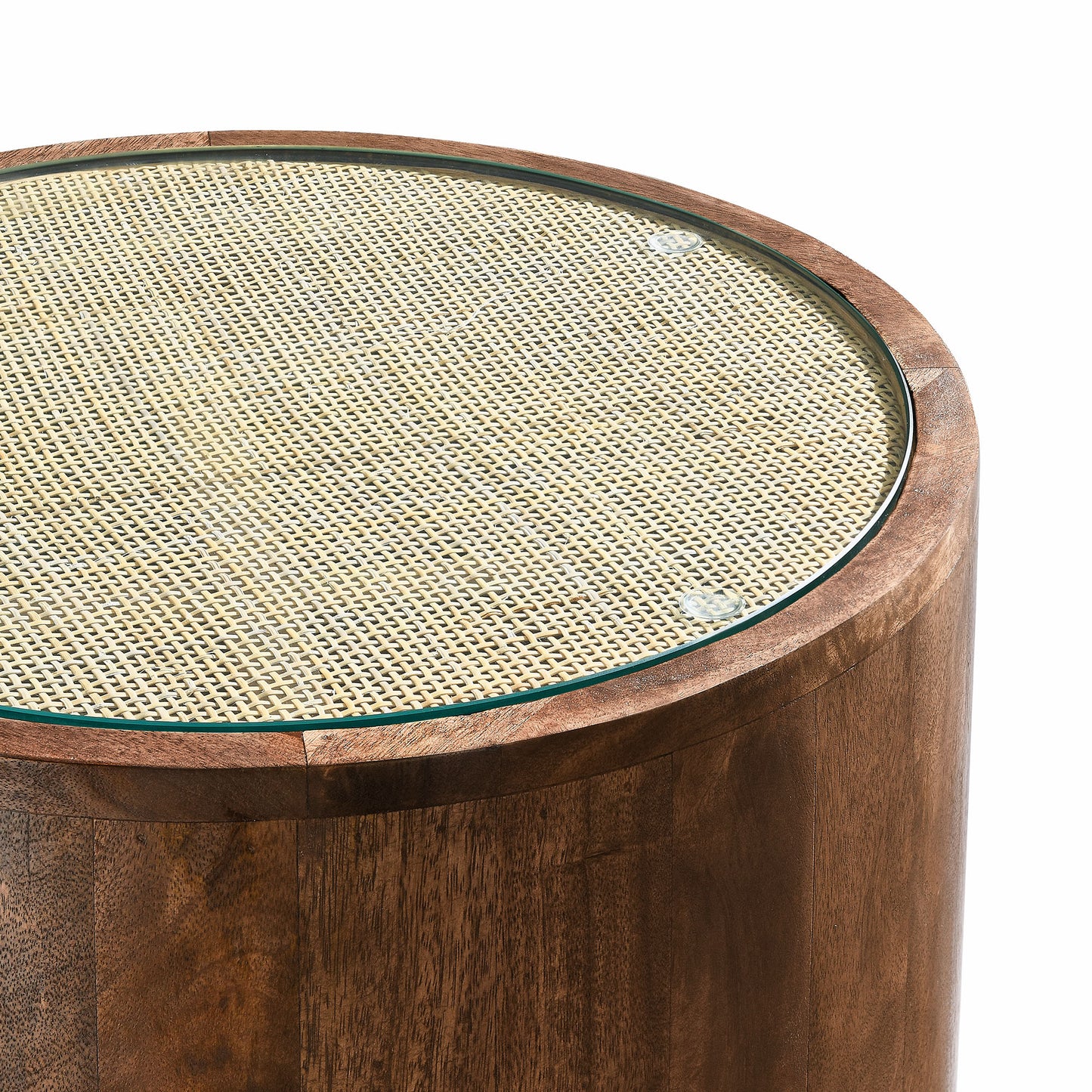 Truett Round Wood Rattan Side Table by Modway | Side Tables | Modishstore - 4