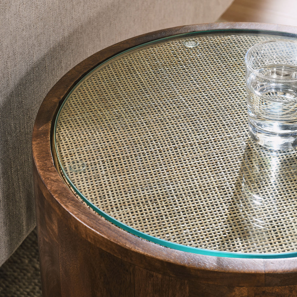 Truett Round Wood Rattan Side Table by Modway | Side Tables | Modishstore - 5