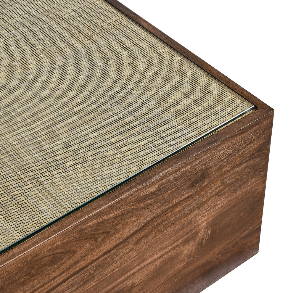 Truett Square Wood Rattan Coffee Table by Modway | Coffee Tables | Modishstore - 5