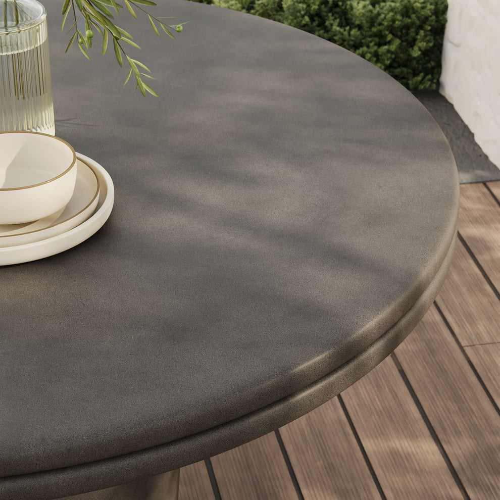 Brion 48" Indoor - Outdoor Patio Concrete Round Dining Table by Modway | Dining Tables | Modishstore - 5