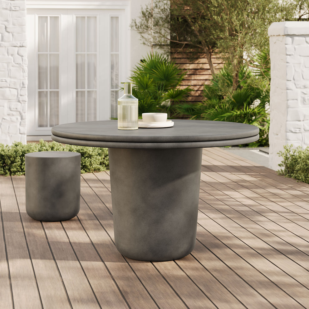 Brion 48" Indoor - Outdoor Patio Concrete Round Dining Table by Modway | Dining Tables | Modishstore - 6