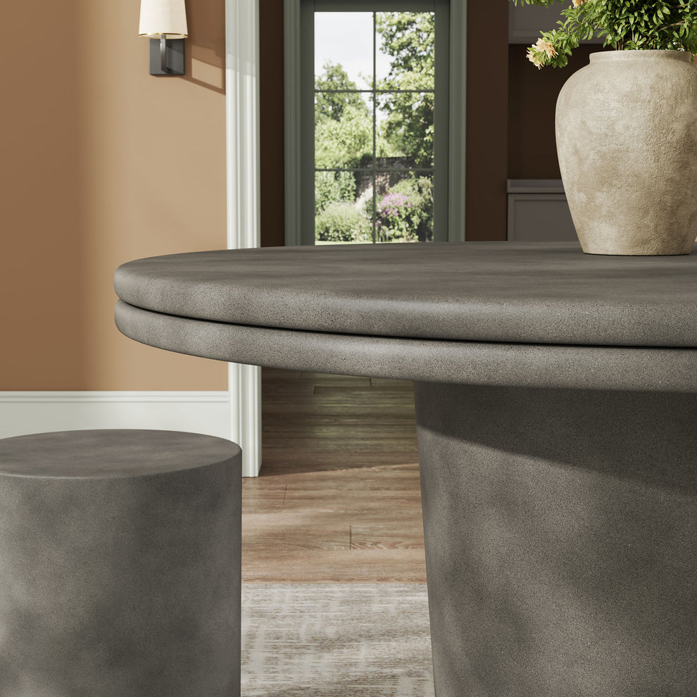 Brion 48" Indoor - Outdoor Patio Concrete Round Dining Table by Modway | Dining Tables | Modishstore - 7