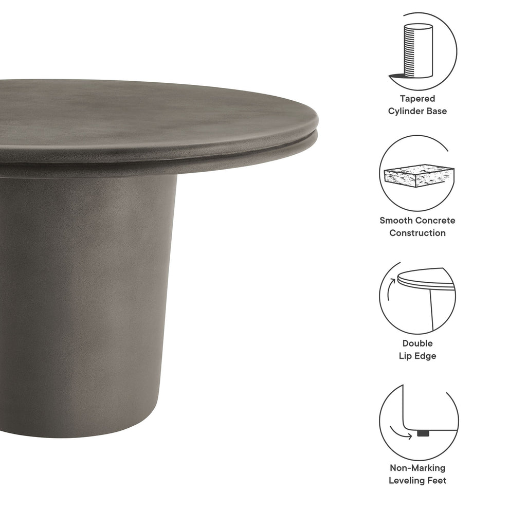 Brion 48" Indoor - Outdoor Patio Concrete Round Dining Table by Modway | Dining Tables | Modishstore - 10