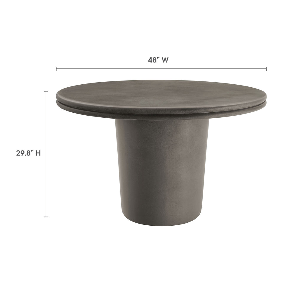 Brion 48" Indoor - Outdoor Patio Concrete Round Dining Table by Modway | Dining Tables | Modishstore - 11
