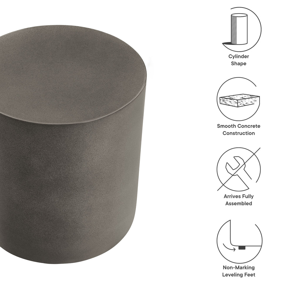 Brion Indoor - Outdoor Patio Concrete Stool by Modway | Stools | Modishstore - 9