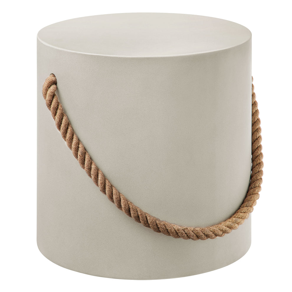 Isera Indoor - Outdoor Patio Rope Concrete Side Table Stool by Modway | Side Tables | Modishstore - 2
