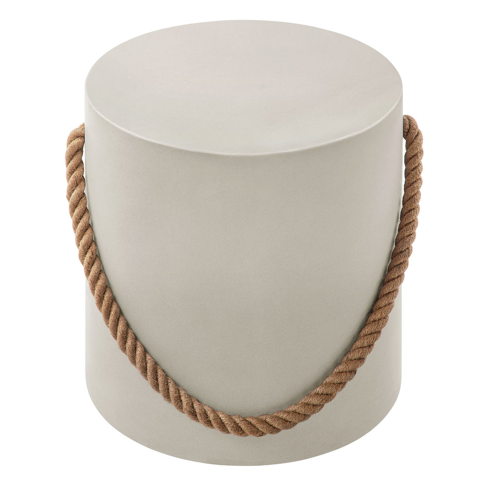 Isera Indoor - Outdoor Patio Rope Concrete Side Table Stool by Modway | Side Tables | Modishstore - 3