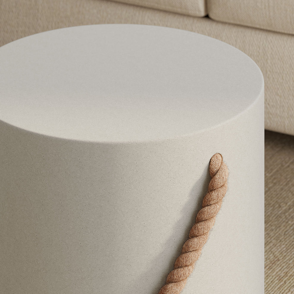 Isera Indoor - Outdoor Patio Rope Concrete Side Table Stool by Modway | Side Tables | Modishstore - 5