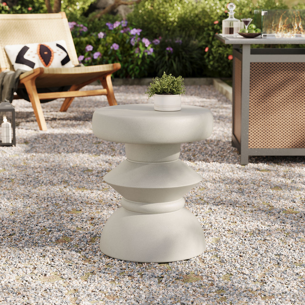 Terza Indoor - Outdoor Patio Concrete Side Table by Modway | Side Tables | Modishstore - 7