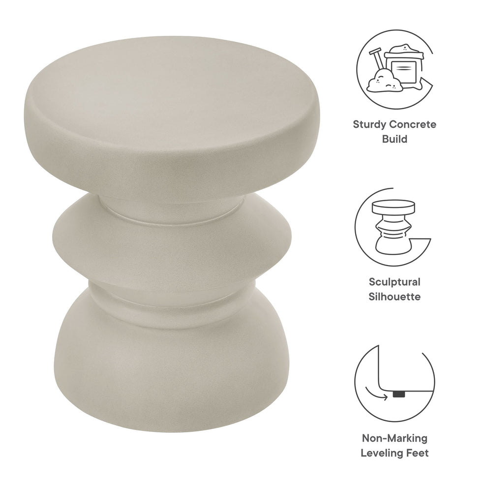 Terza Indoor - Outdoor Patio Concrete Side Table by Modway | Side Tables | Modishstore - 8