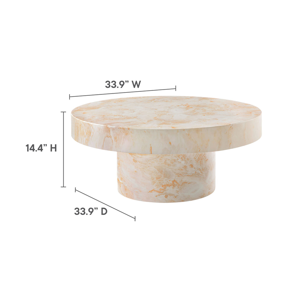 Alora Indoor - Outdoor Patio Concrete Round Coffee Table by Modway | Coffee Tables | Modishstore - 11
