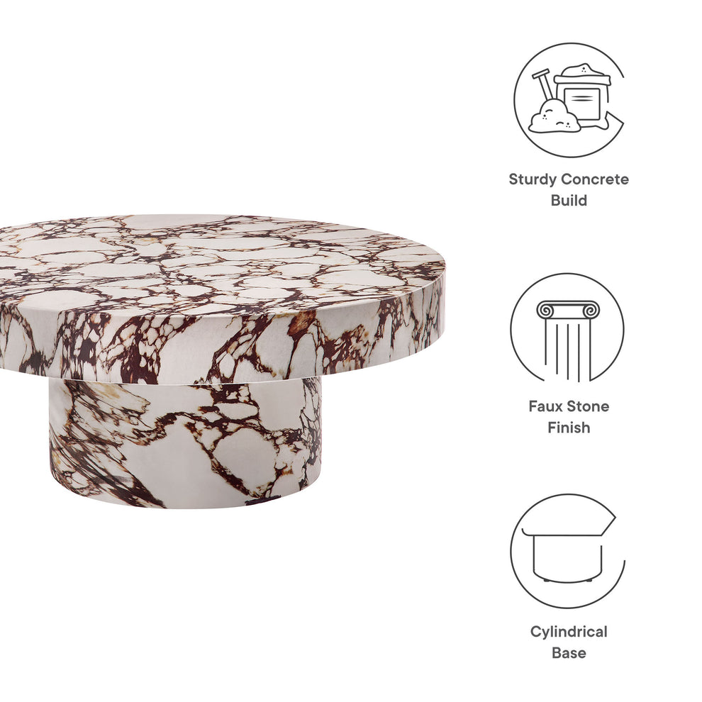Alora Indoor - Outdoor Patio Concrete Round Coffee Table by Modway | Coffee Tables | Modishstore - 22